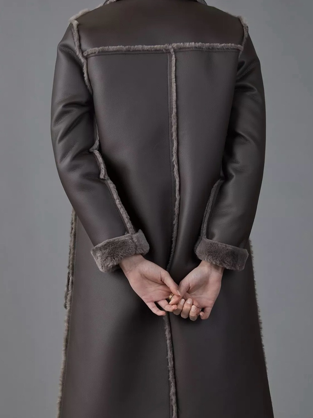 NWOT Anthropologie MAEVE Kerry Reversible Faux Fur/Shearling Long Coat. SZ S. - Picture 2 of 10